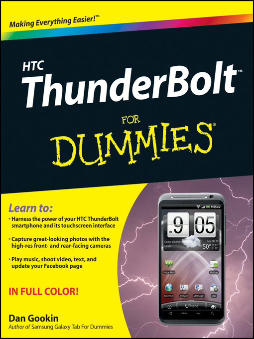 Title details for HTC ThunderBolt For Dummies by Dan Gookin - Available